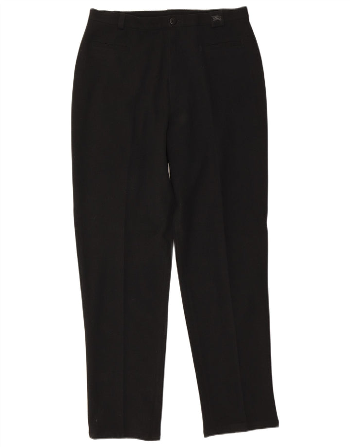 Pantaloni da abito affusolati da donna Burberrys IT 46 Large W32 L29 Poliestere nero