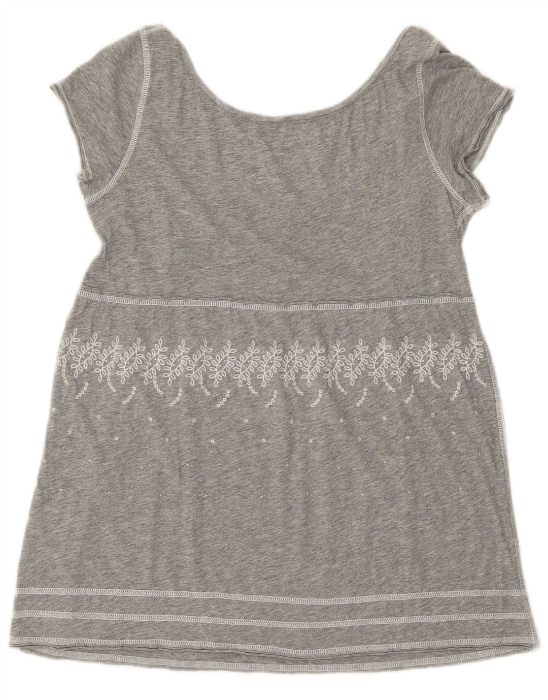 BENETTON Camicetta da donna Top UK 10 Piccolo grigio floreale