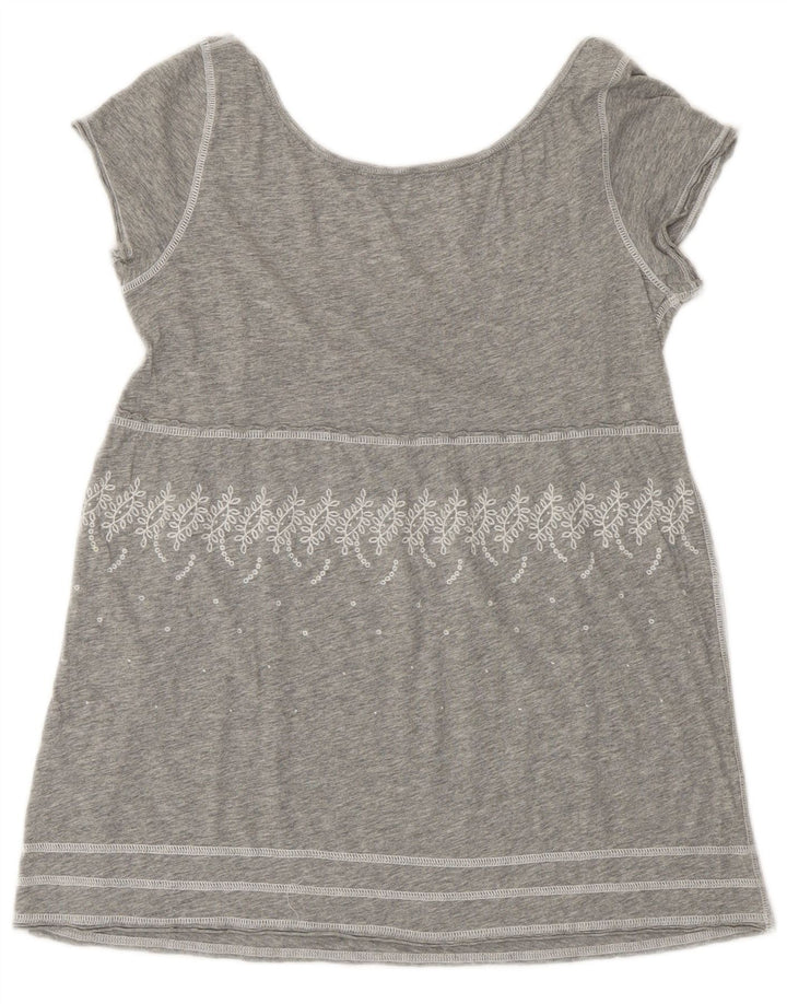 BENETTON Camicetta da donna Top UK 10 Piccolo grigio floreale