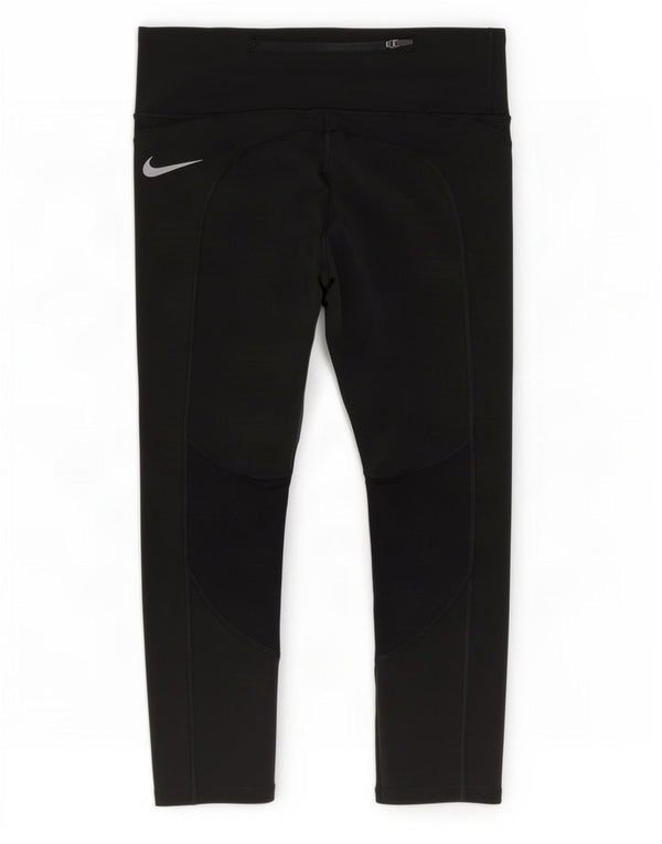 Leggings Nike Dri Fit Capri da donna UK 8 Small poliestere nero