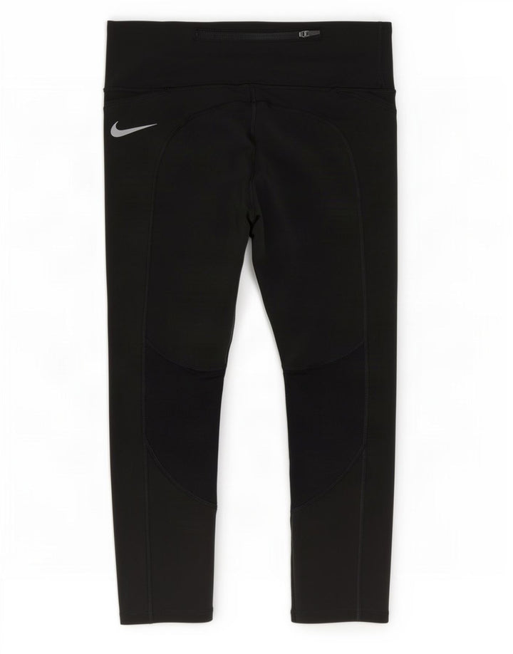 Leggings Nike Dri Fit Capri da donna UK 8 Small poliestere nero