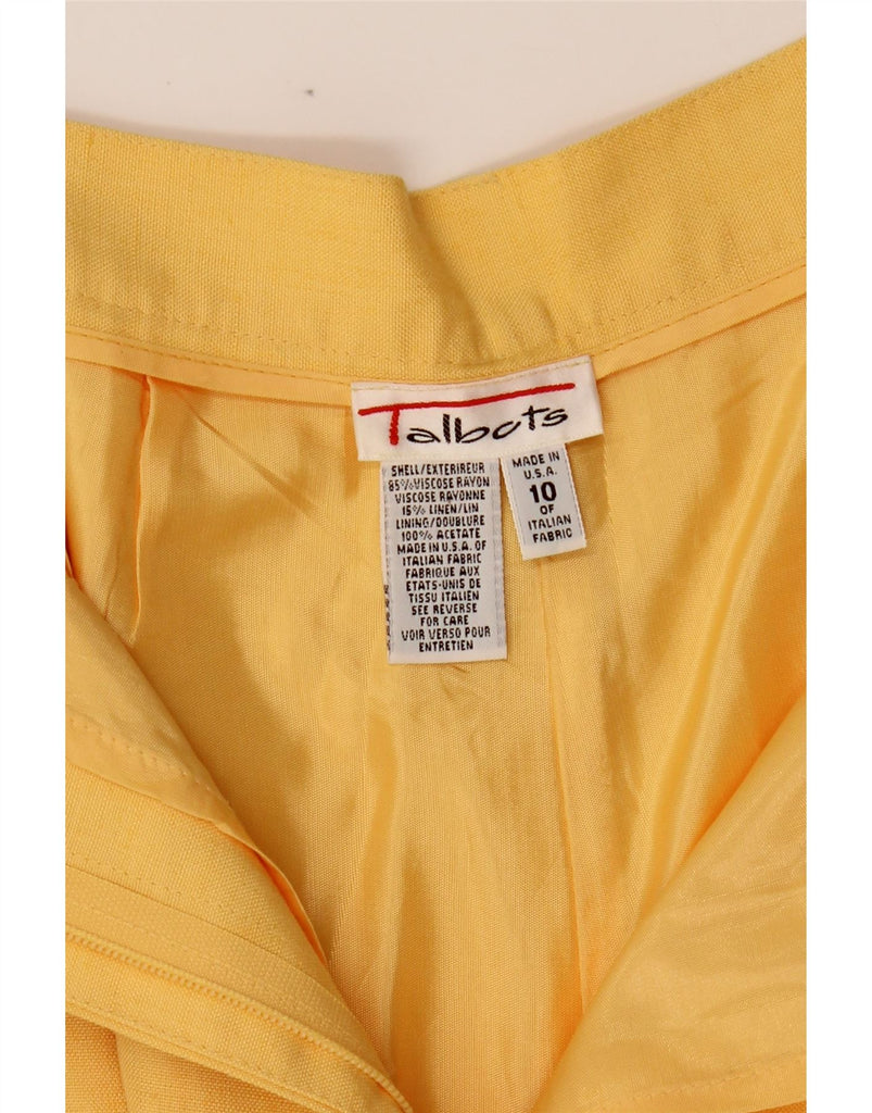 TALBOTS Womens High Waist Chino Trousers US 10 Large W27 L28 Yellow Vintage Talbots and Second-Hand Talbots from Messina Hembry 