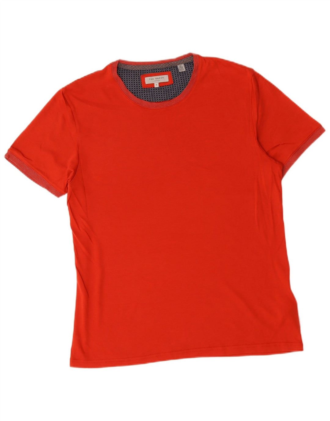 Ted Baker T-shirt da uomo taglia 4 grande in cotone rosso