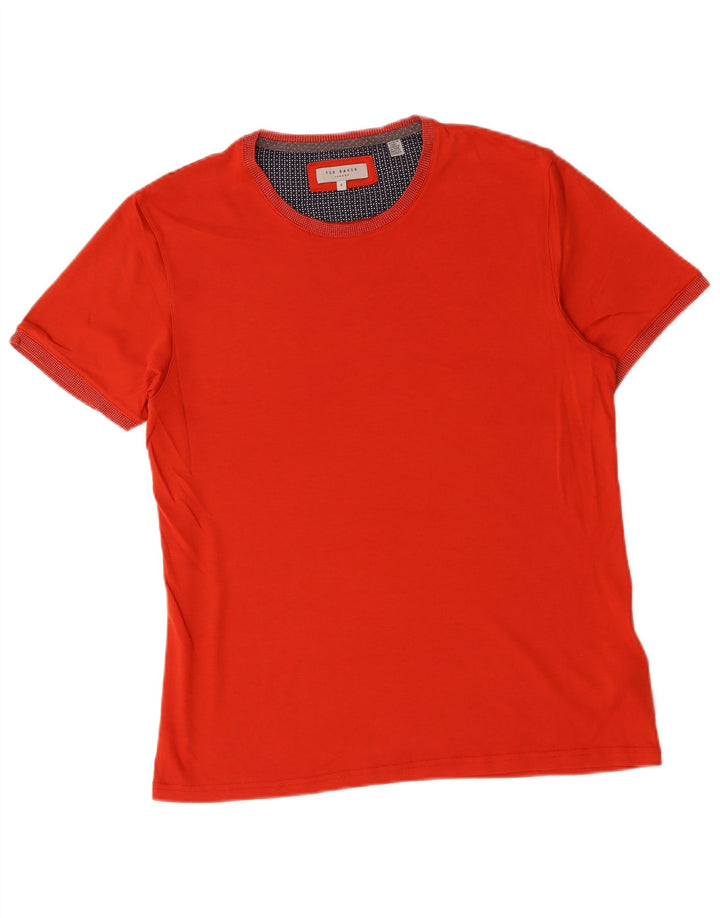 Ted Baker T-shirt da uomo taglia 4 grande in cotone rosso