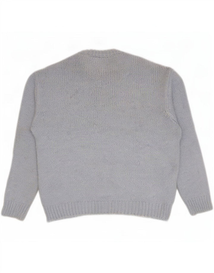 Maglione maglione girocollo da uomo Zara grande in acrilico blu