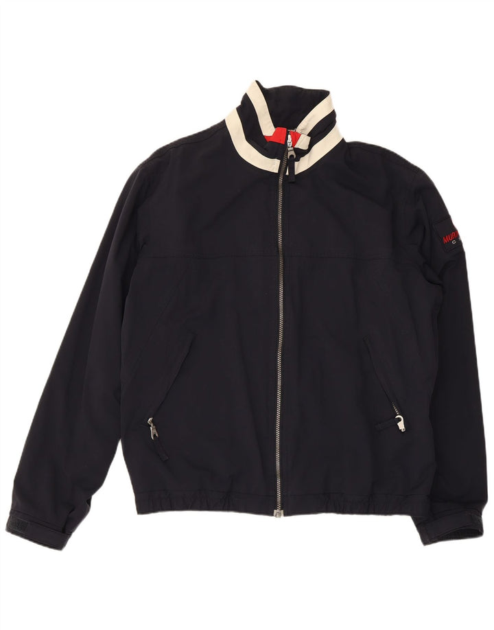 Bomber grafico da uomo Murphy & Nye UK 42 XL Blu navy a blocchi di colore