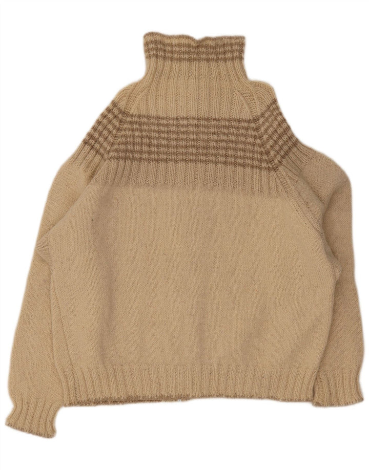 Maglione cardigan vintage da uomo grande beige