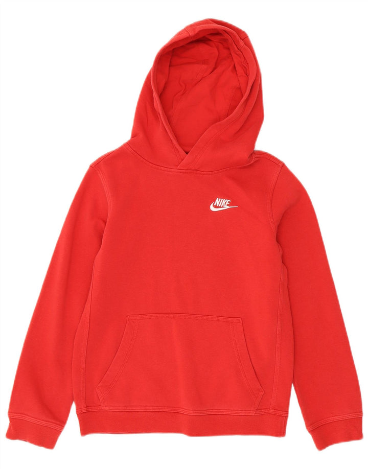 Felpa con cappuccio da ragazzo Nike 10-11 anni cotone rosso medio