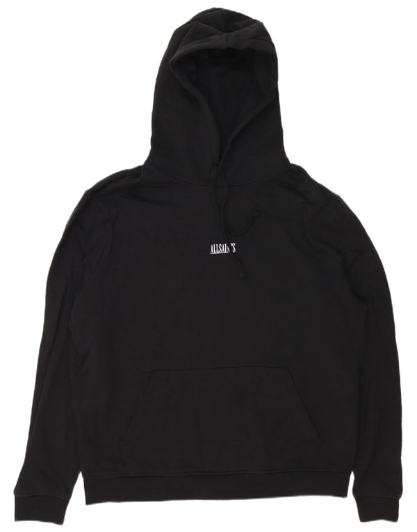Maglione con cappuccio ampio da uomo di All Saints, cotone nero medio