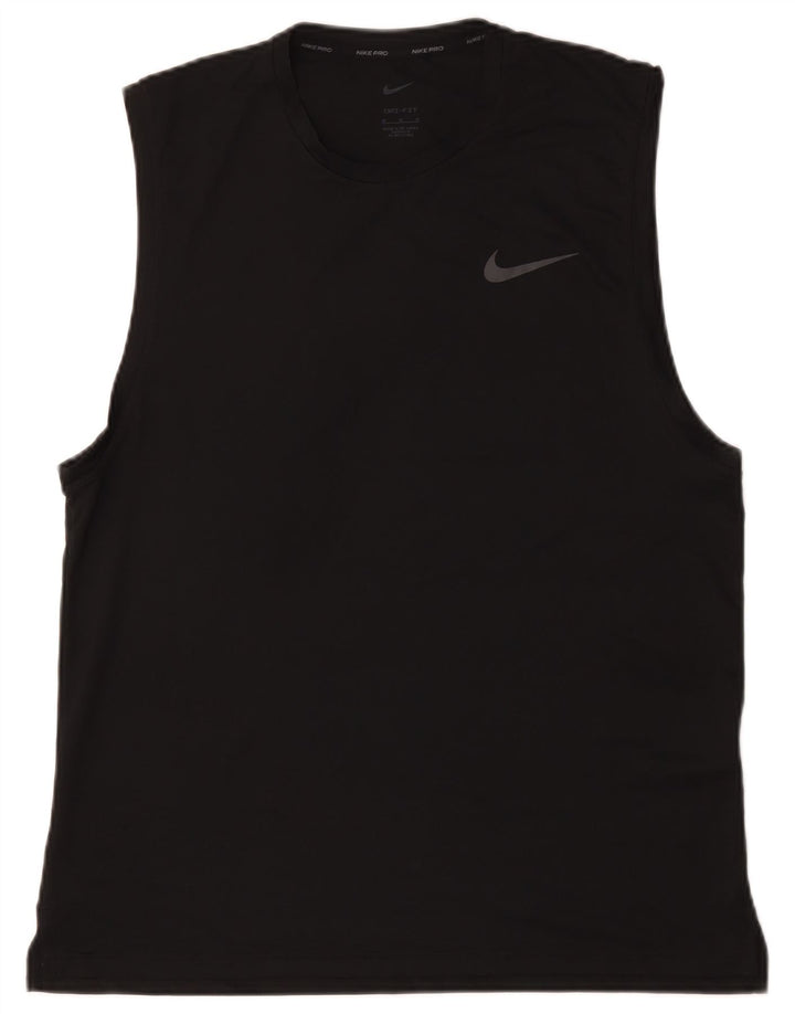 Canotta Nike Dri Fit da uomo, poliestere medio nero