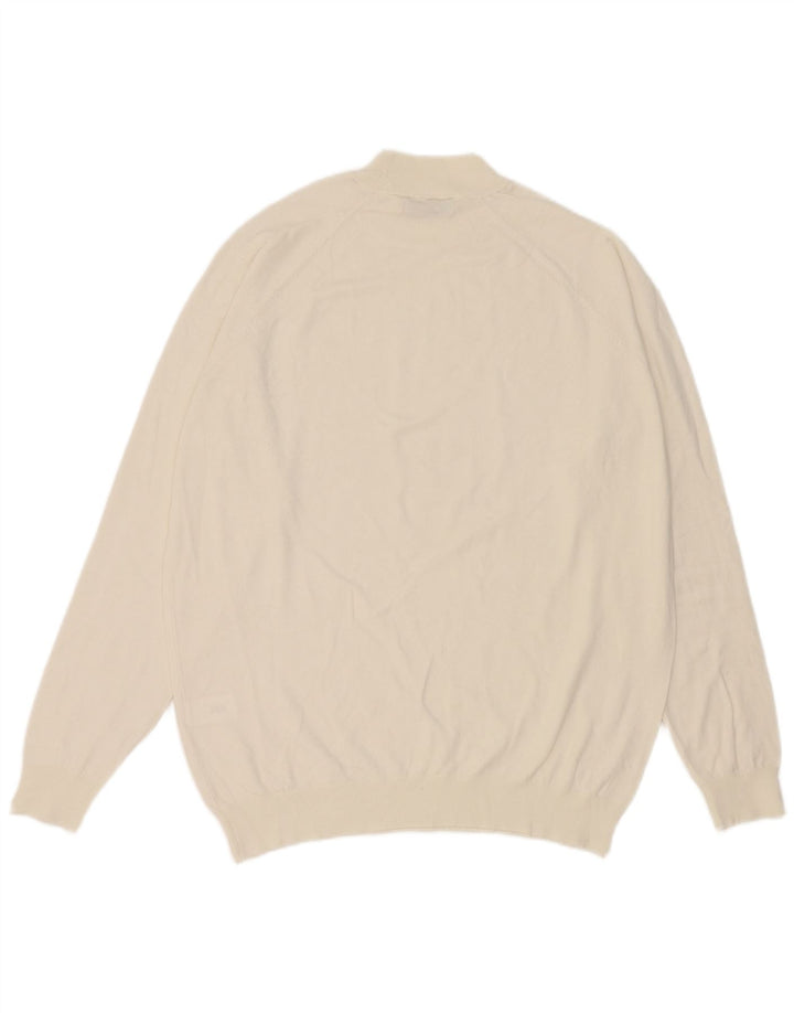 Maglione Zara da uomo con collo alto in viscosa bianca media