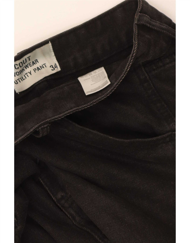 Jeans dritti cargo da uomo Scout W34 L26 cotone nero