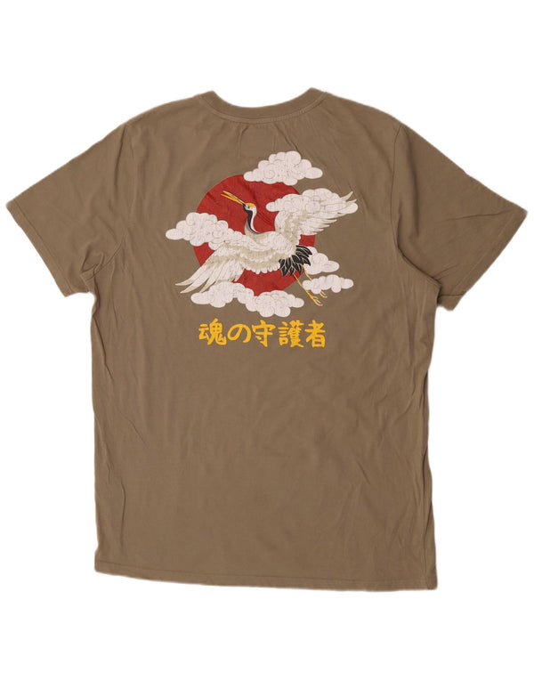 T-shirt grafica da uomo Superdry Top 2XL cotone kaki