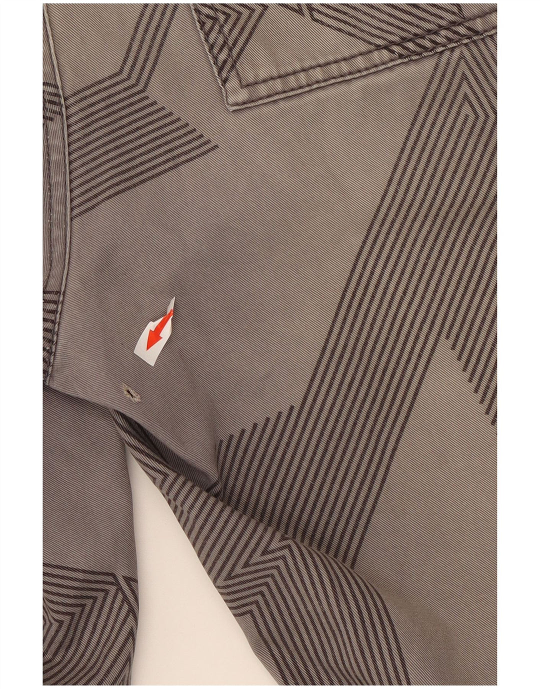 Pantaloncini cargo da uomo Fly53 W34 grande cotone geometrico grigio