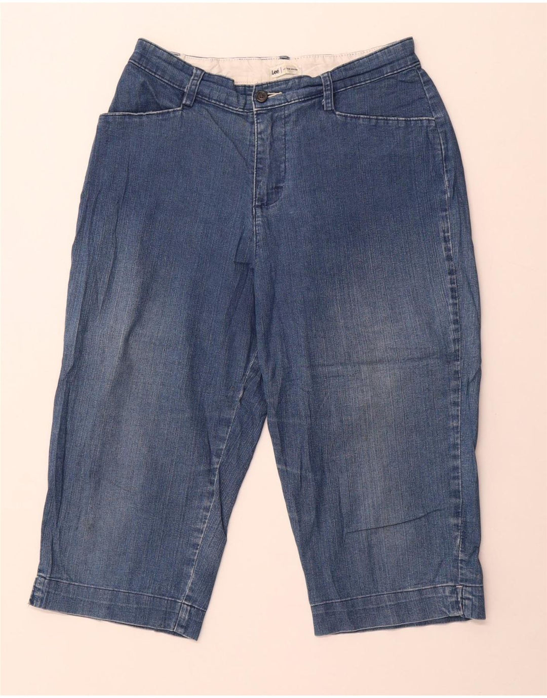 Jeans Lee Petite Capri da donna US 8 medio W30 L18 cotone blu