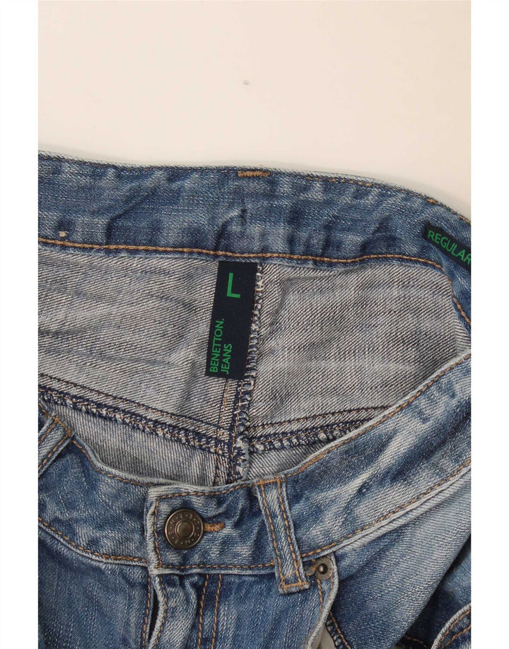 Pantaloncini di jeans da bambino Benetton 12-13 anni Large W28 Blu