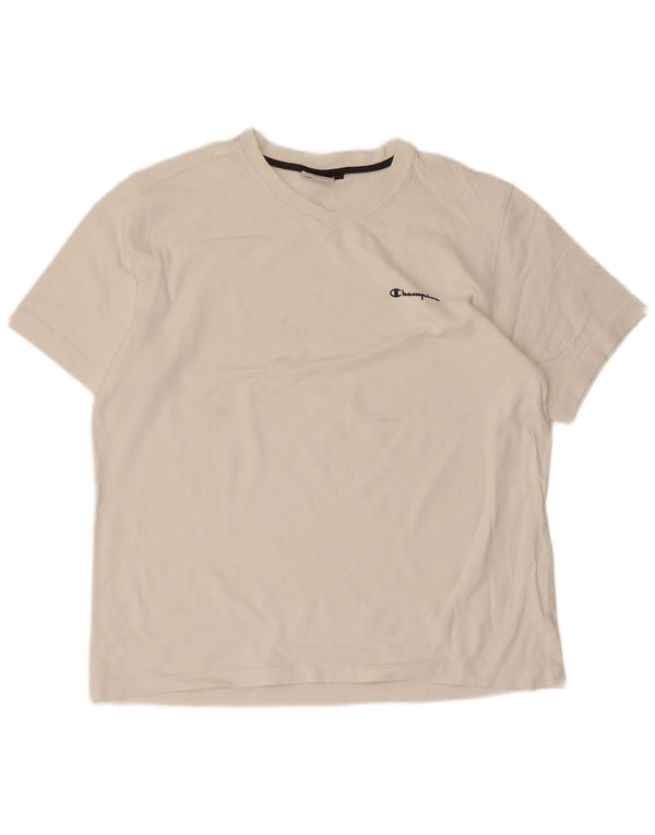 T-shirt da donna CHAMPION Top UK 18 XL cotone bianco