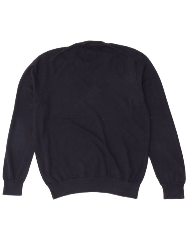 Maglione maglione girocollo da uomo Marks & Spencer grande cotone blu navy