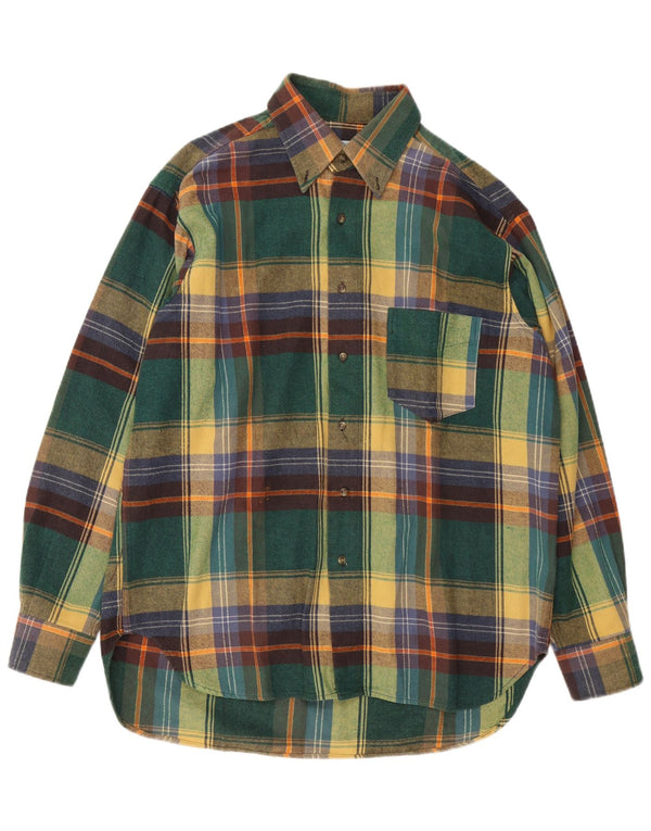 Camicia da uomo in flanella Brandi, cotone scozzese grande verde