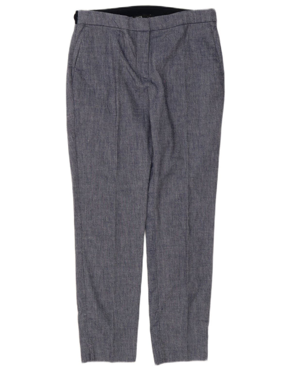 Pantaloni chino slim da donna Zara medi W28 L27 blu color block