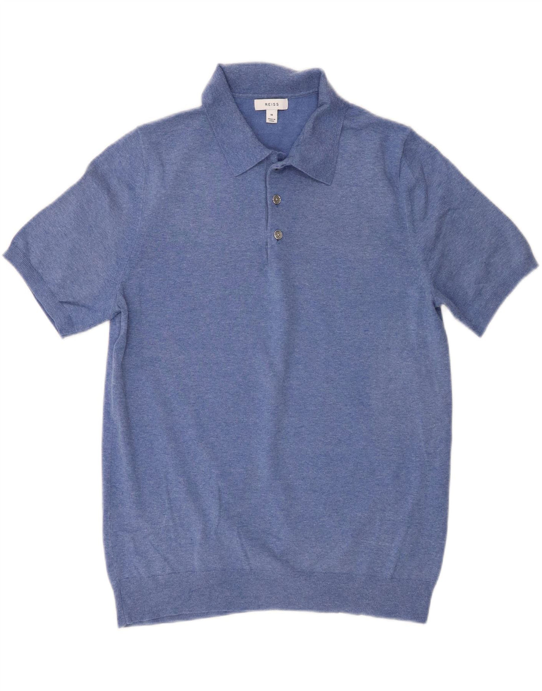 Polo da uomo Reiss in cotone blu medio
