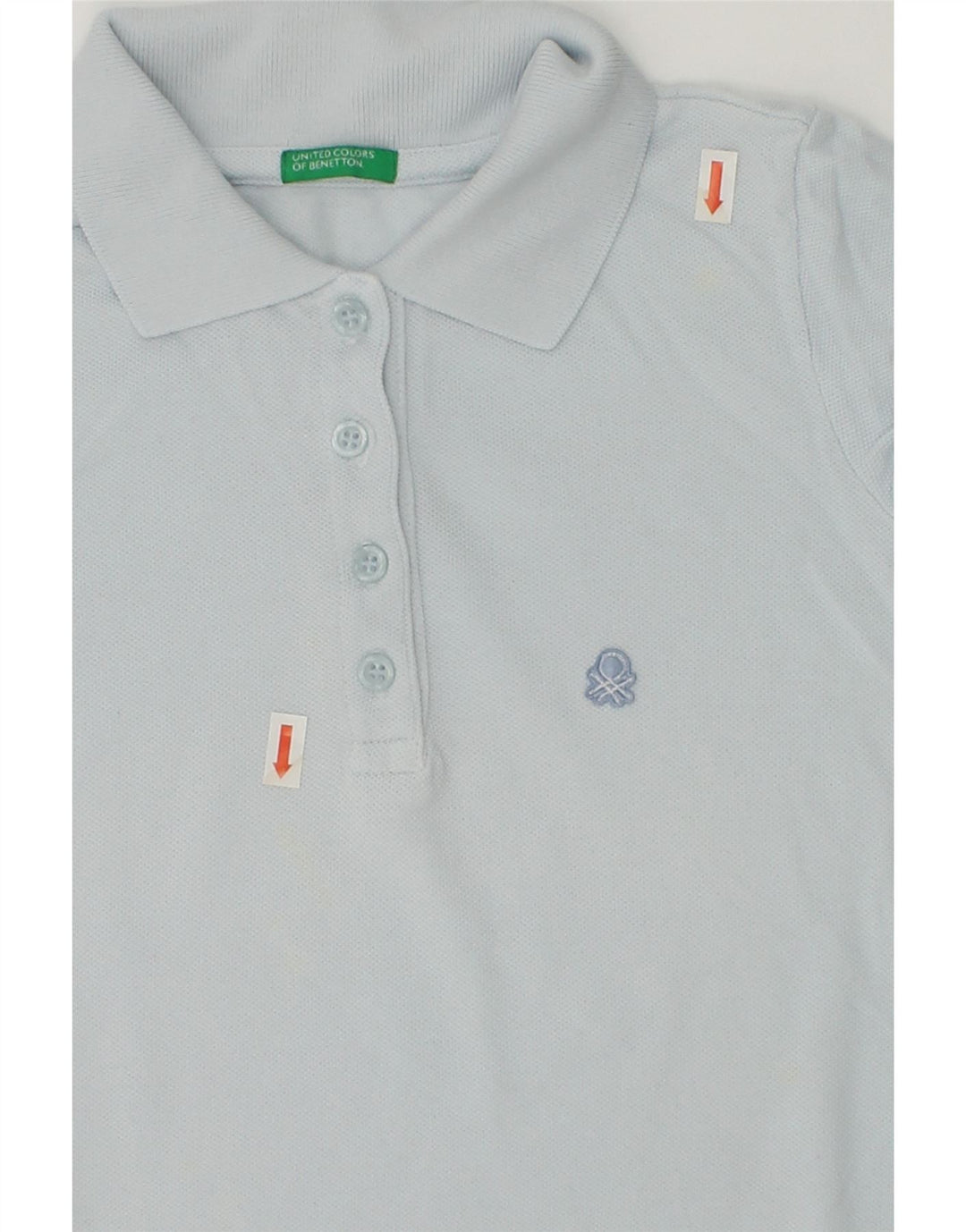 BENETTON Girls Polo Shirt 4-5 Years XS Blue | Vintage Benetton | Thrift | Second-Hand Benetton | Used Clothing | Messina Hembry 