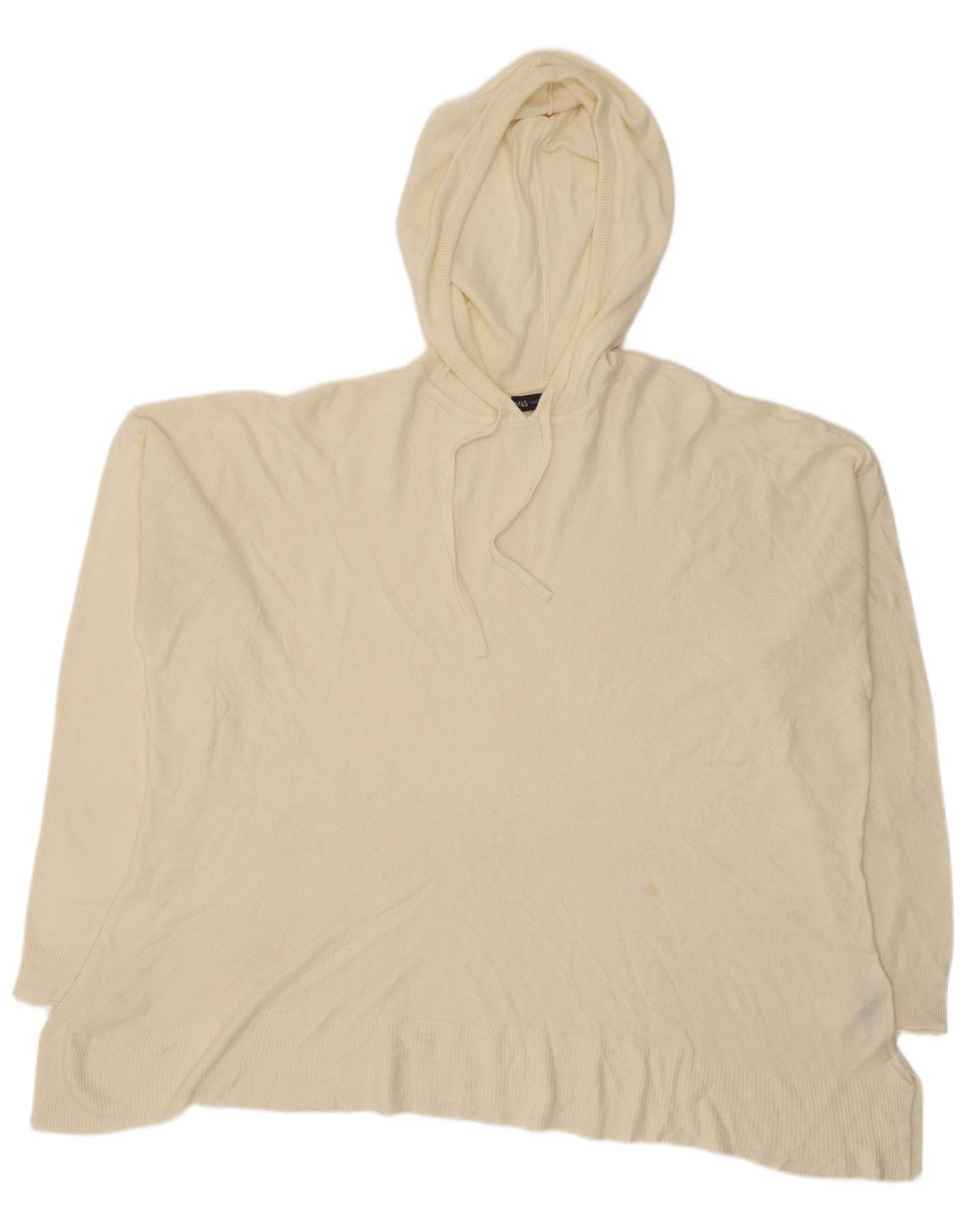 Maglione oversize con cappuccio da donna Marks & Spencer UK 18 XL Beige