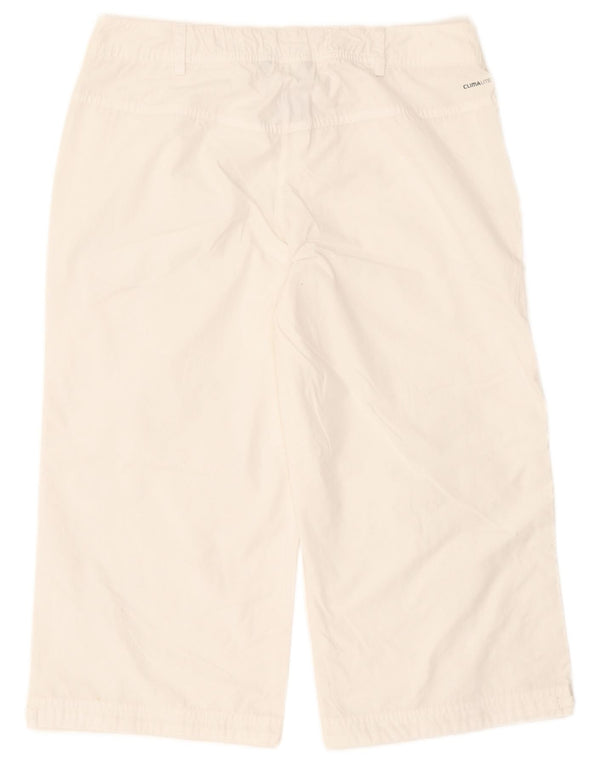 Pantaloni Adidas Donna Clima 365 Capri UK 12 Medio W30 L20 Bianco