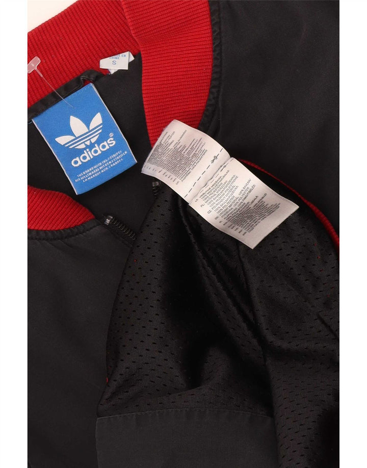 Giacca da ginnastica da uomo Adidas piccola in poliestere color block grigio