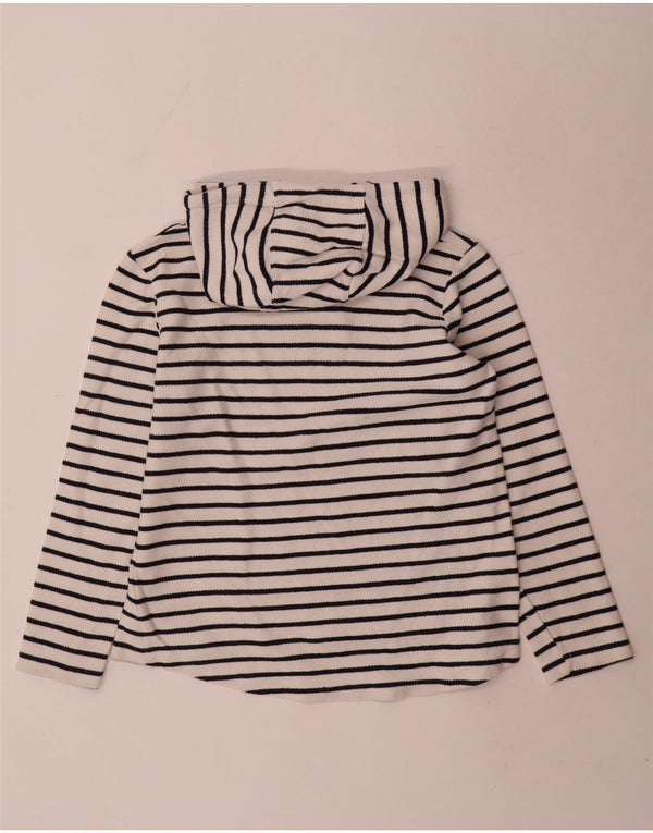 Maglione oversize con cappuccio da donna Weird Fish UK 10 piccolo gessato bianco