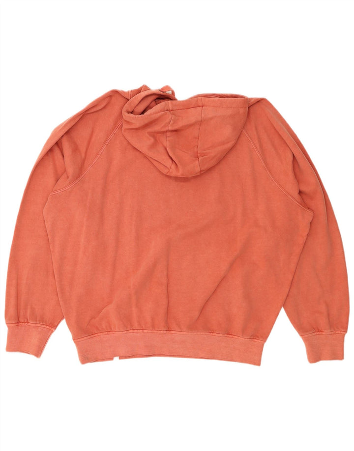 ANIMAL Maglione con cappuccio oversize con grafica da donna UK 14 Grande cotone rosa