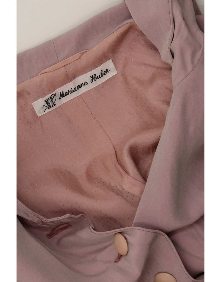 Giacca con cappuccio vintage da donna UK 14 viola medio