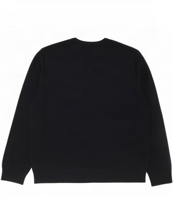 Marks & Spencer Mens Crew Neck Jumper Sweater 2XL Navy Blue Acrylic