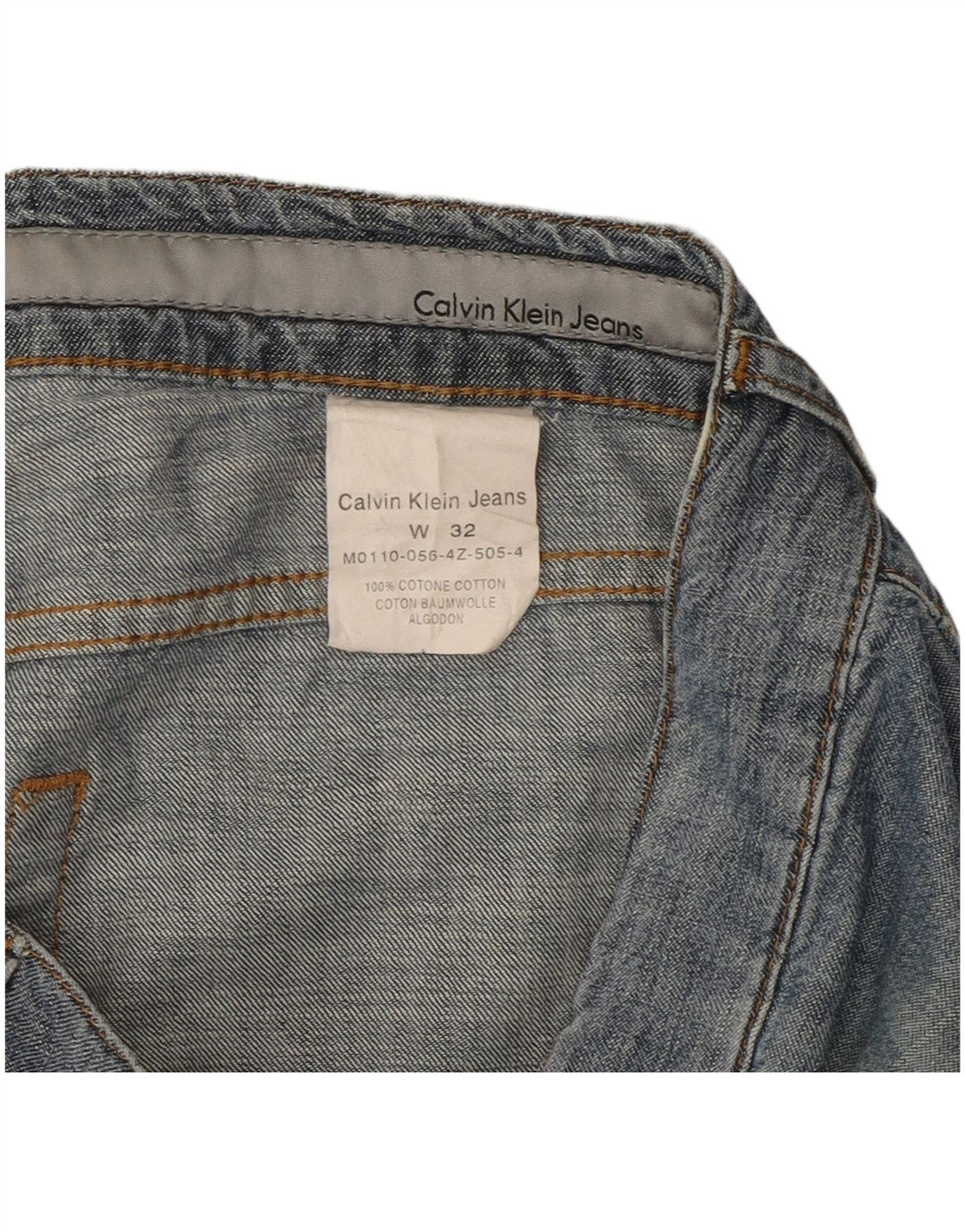 Jeans dritti da donna Calvin Klein W32 L27 cotone blu