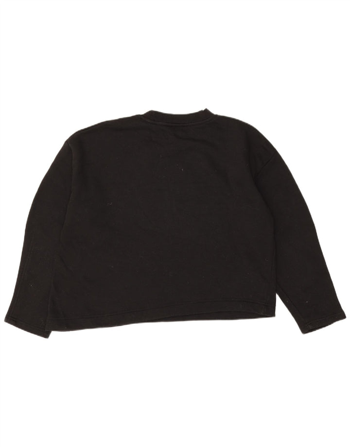 Felpa corta da donna Zara UK 14 media nera