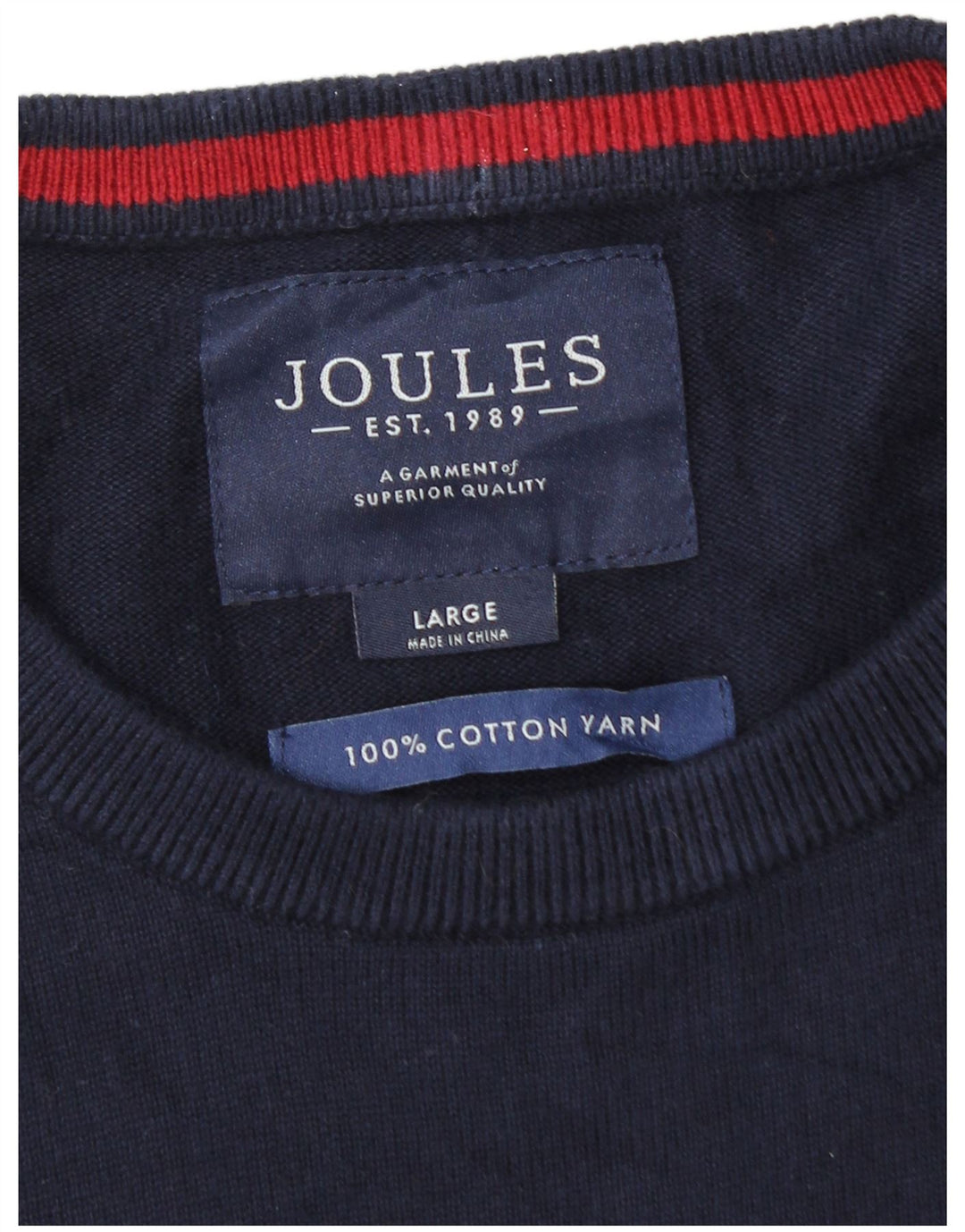 Maglione maglione girocollo da uomo Joules grande in cotone blu navy