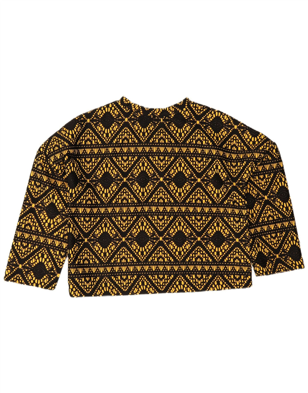Top Zara Trafaluc da donna oversize manica 3/4 UK 10 piccolo nero geometrico