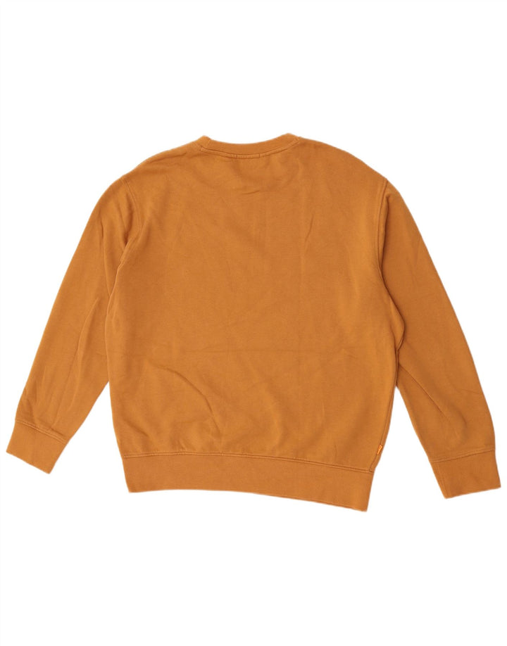 Timberland Felpa da uomo con vestibilità regolare grafica Maglione grande in cotone marrone