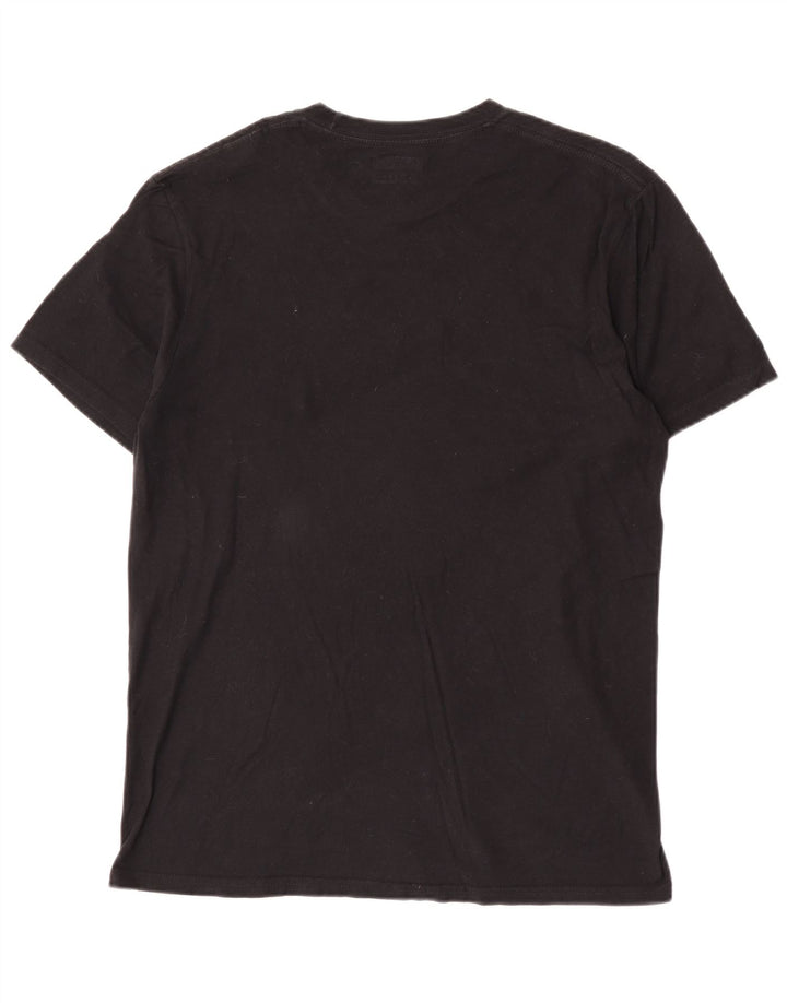 Converse - T-shirt grafica regolare da uomo, top in cotone nero medio, musica