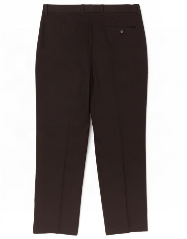 Pantaloni casual regolari da uomo Marks & Spencer W36 L31 poliestere nero