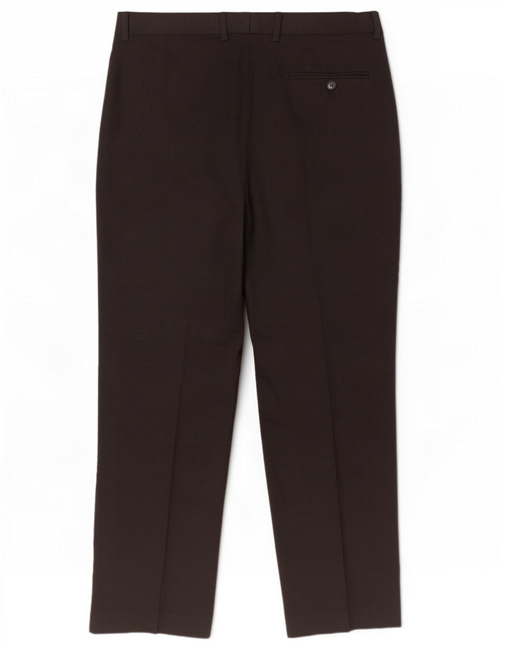 Pantaloni casual regolari da uomo Marks & Spencer W36 L31 poliestere nero