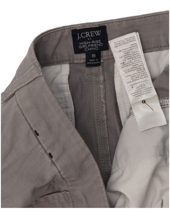 J. CREW Pantaloni chino slim Girlfriend da donna US 8 Medium W32 L27 Grigio