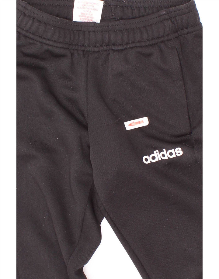 Pantaloni della tuta Adidas Climalite da ragazzo 3-4 anni in poliestere nero