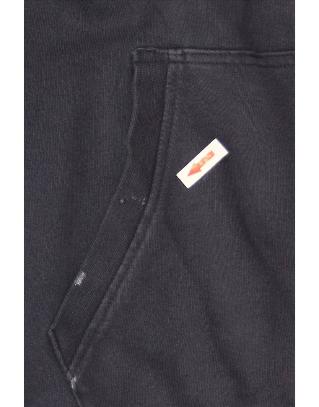 Maglione con cappuccio e zip da uomo Ellesse in cotone a righe medie blu navy