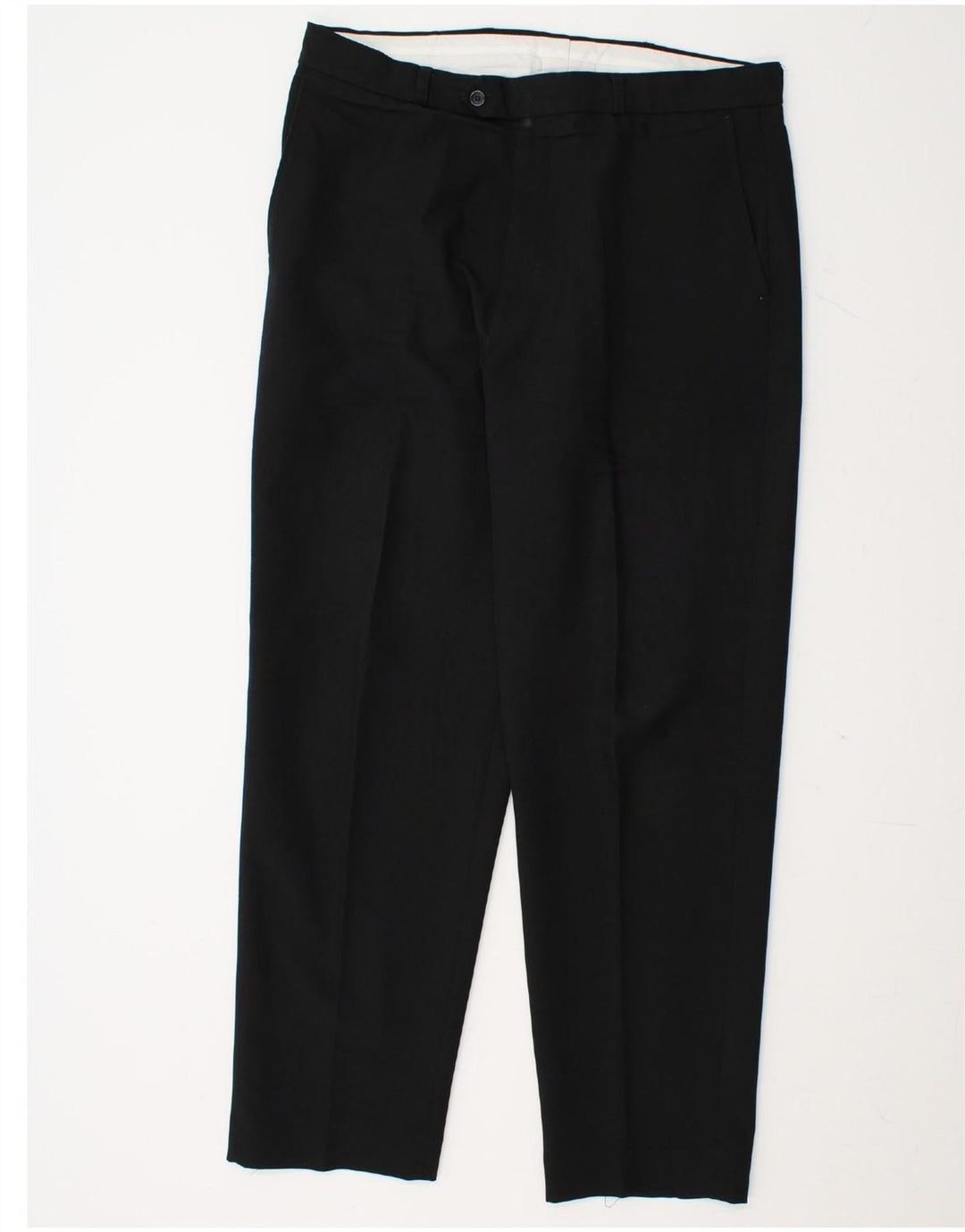 ST. BERNARD Mens Straight Suit Trousers  W36 L31 Black Polyester Vintage St. Bernard and Second-Hand St. Bernard from Messina Hembry 