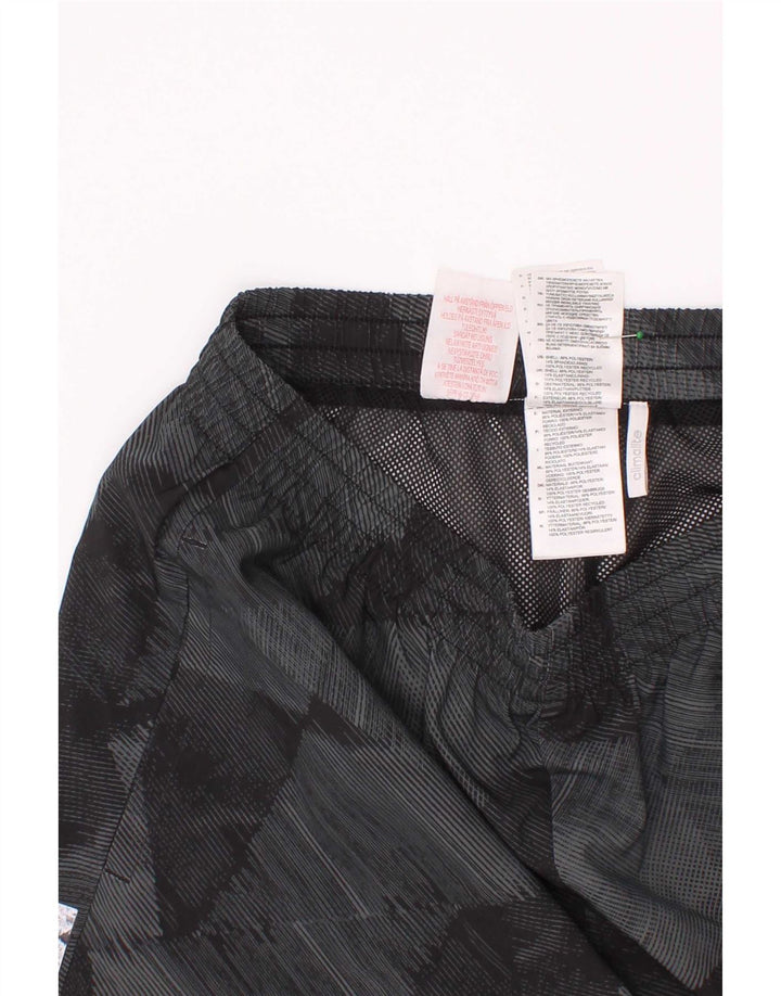 Pantaloncini sportivi Adidas Climalite da ragazzo 13-14 anni in poliestere geometrico grigio