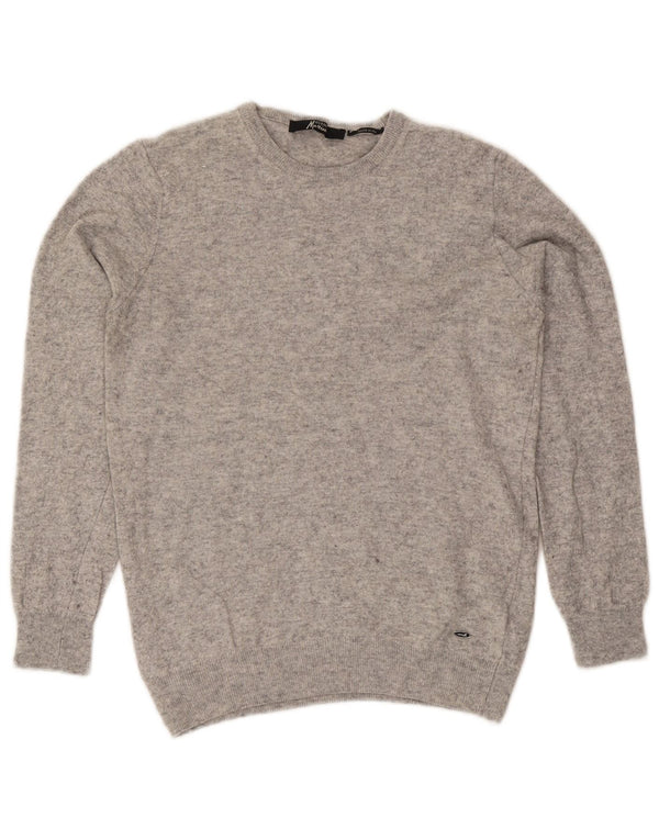 Maglione maglione girocollo da uomo Guess in viscosa screziata grigio medio
