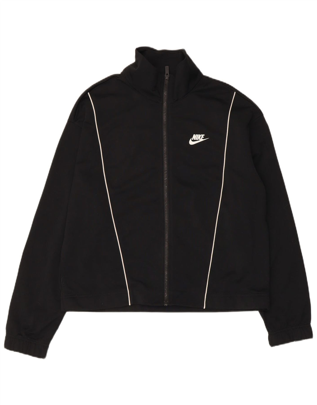 Giacca da tuta da donna Nike UK 14 Medium Nero Poliestere