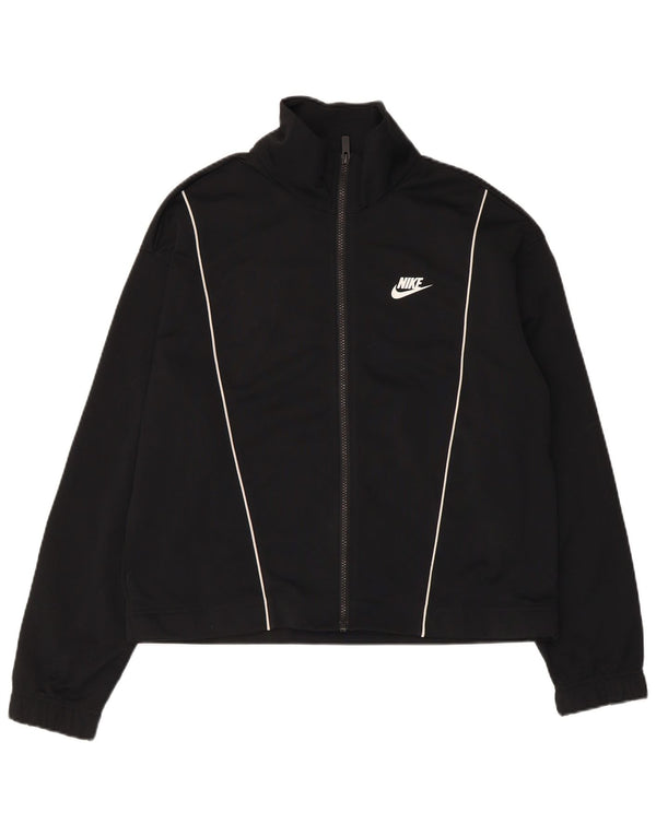 Giacca da tuta da donna Nike UK 14 Medium Nero Poliestere