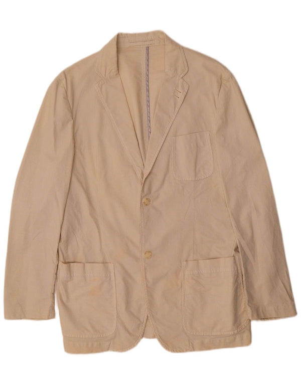 Giacca blazer da uomo a 2 bottoni Trussardi Jeans UK 38 Gessato beige medio